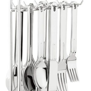 20-Piece Stainless Steel Flatware Set with 1-Piece 12" Stand, Service for 4
